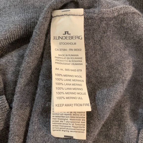 J. Lindeberg Merino Wool V Neck Sweater Vest - Picture 8 of 10